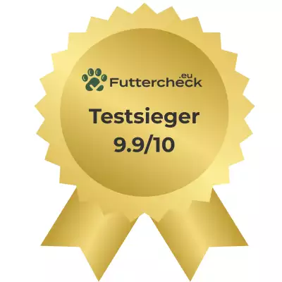 Testsieger-Badge für ANIfit im großen Katzenfutter-Vergleich